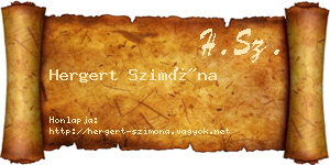 Hergert Szimóna névjegykártya